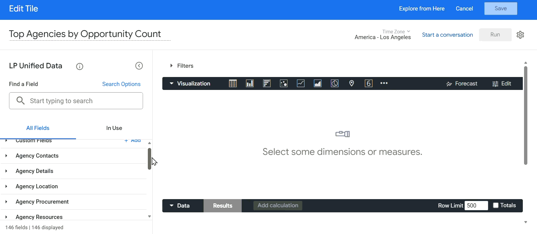 Adding fields and dimensions