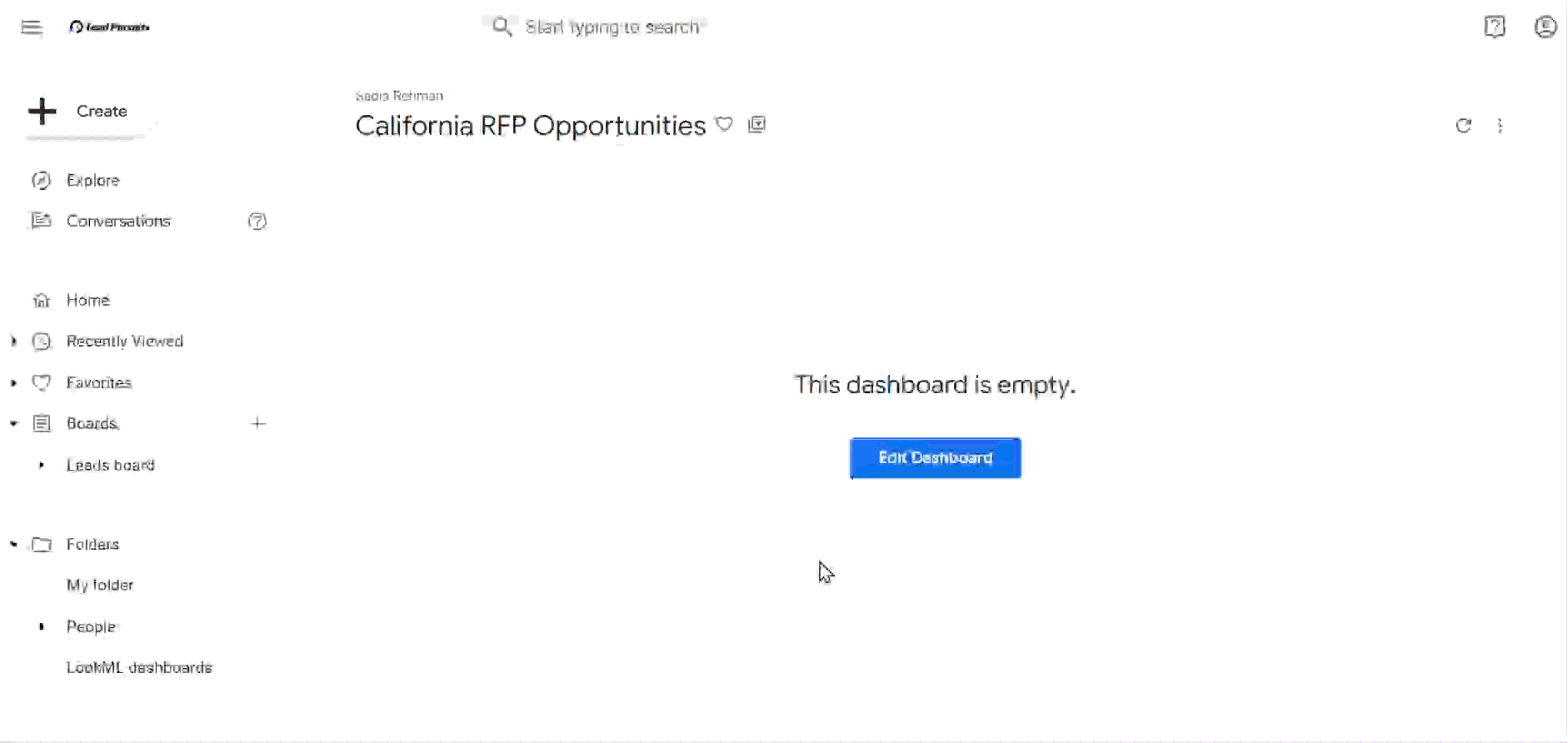Edit dashboard