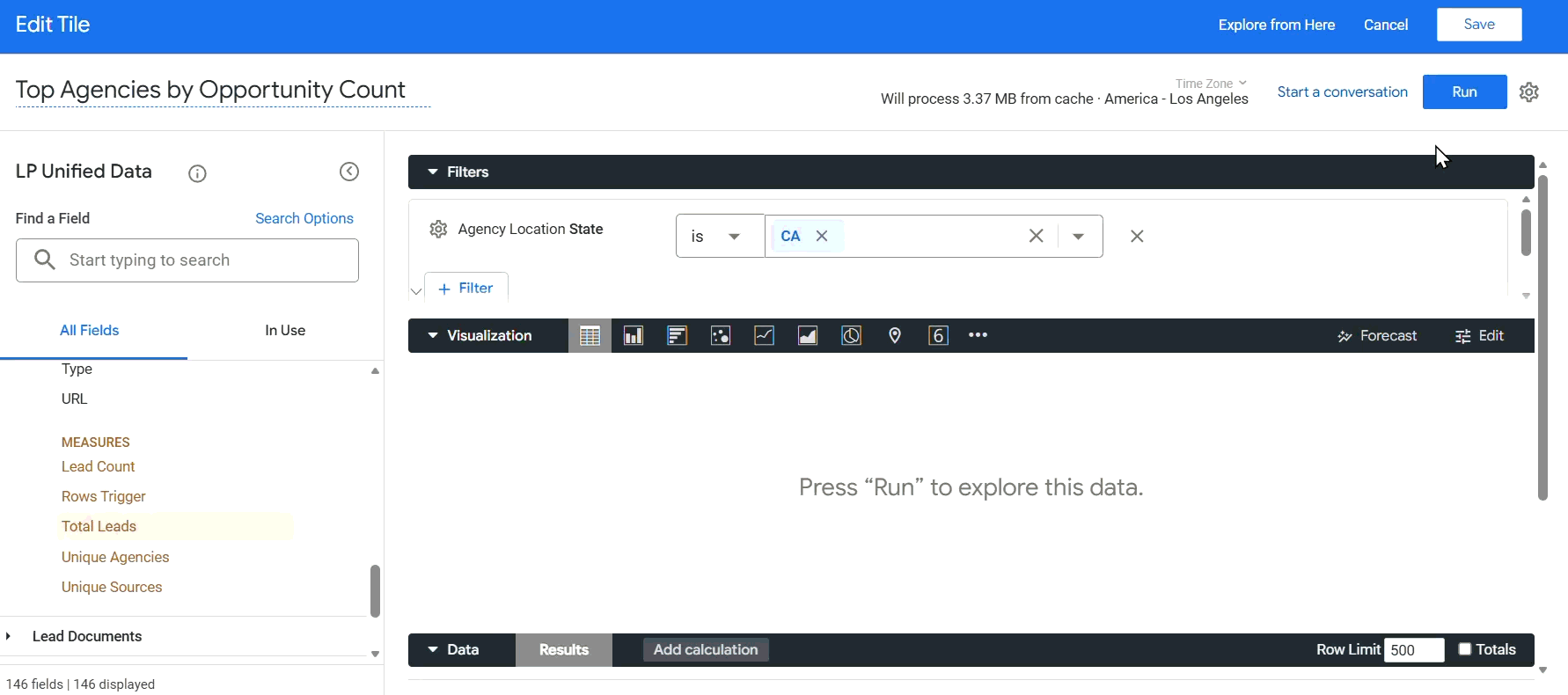 Running query