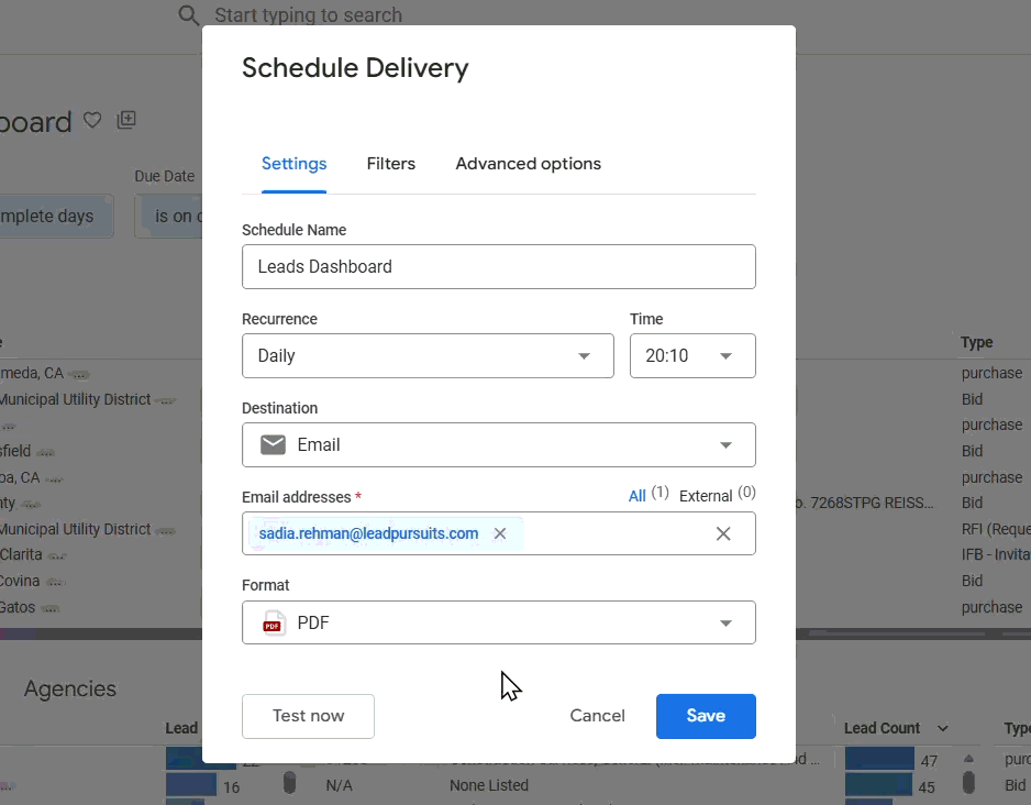 Alert modal window