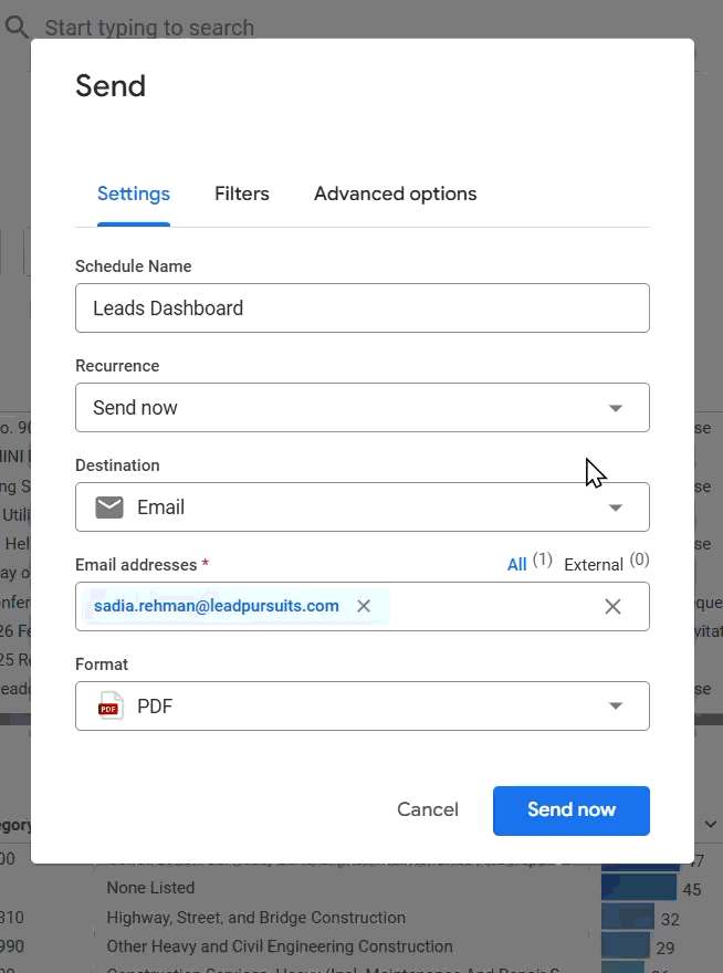 Alert modal window